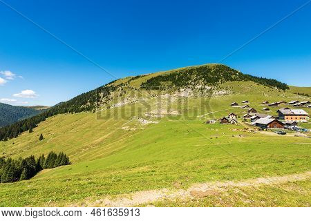Panoramic View Of The Osternig Or Oisternig Mountain Peak, Carnic Alps, Feistritz An Der Gail Munici