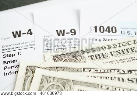 Tax Form, Business Finance Business Office Concept.