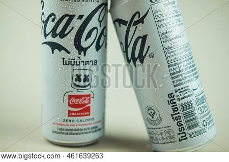 Samut Prakan, Thailand - September 16, 2022 : A New Cand Of Marshmello Limited Edition Coca-cola, St