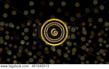 Radio Caca Crypto Currency Images. 3d Illustration. Digital Coins.