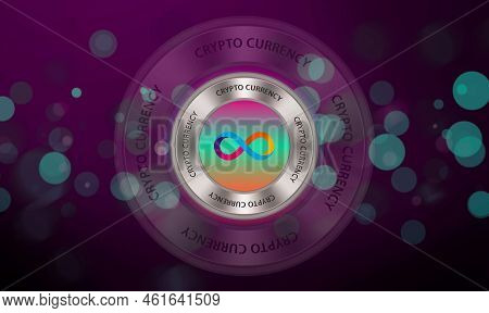 The Internet Computer Virtual Currency Logo. 3d Illustrations.