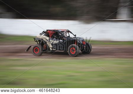 Kocaeli, Turkey - December 26, 2021: Utv Performance During Turkish Rallycross Championships.