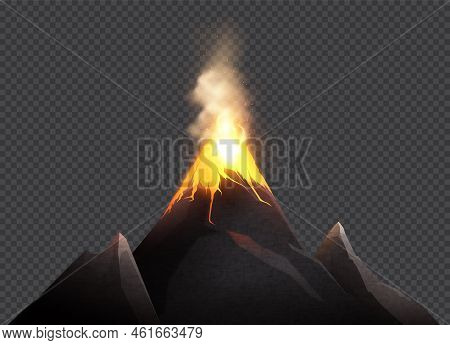 Lava Melted Volcano Vector & Photo (Free Trial) | Bigstock