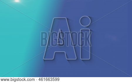 Artificial Intelligence Technology Ai Symbol Digital Concept 3D Illustration