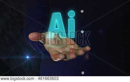 Artificial Intelligence Technology Ai Symbol Digital Concept 3D Illustration