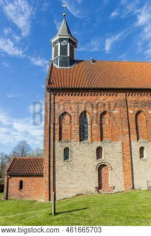Side View Of The Historic Stefanus Church In Holwierde, Netherlands