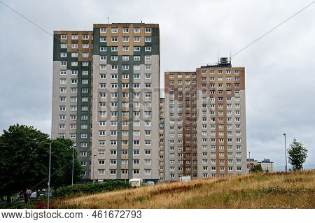 Council Flats In Poor Housing Estate With Many Social Welfare Issues In Linwood