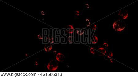 Red Balls And Circles, Water Microbes And Microorganisms, Medicine And Biology, Blood Microscope Clo