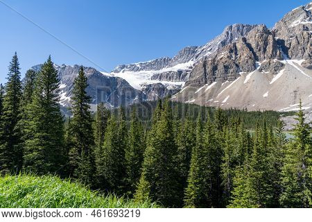 The Icefields Parkway, Also Known As Highway 93 Road Between Banff National Park And Jasper National