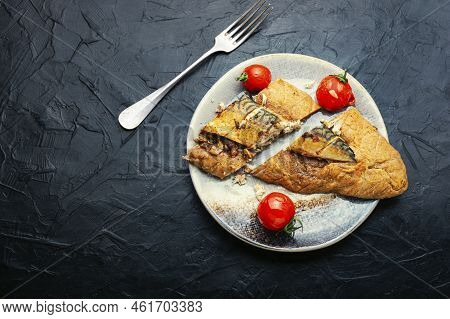 Mackerel Fish Baked In Dough.