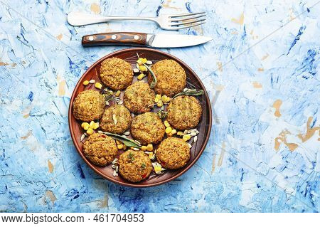 Vegetarian Food, Vegetable Meatballs.