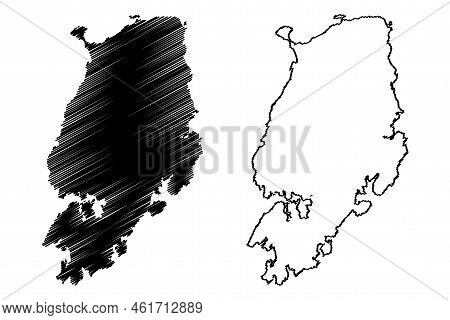 Shimoshima Island (japan, East Asia, Japanese Archipelago, Amakusa Islands) Map Vector Illustration,