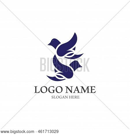 Dove Bird Logo Vector Design