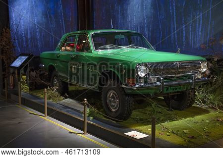 Moscow, Russia - August 17, 2022: Soviet All-wheel Drive Car 