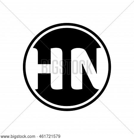 Hn Company Name Initial Letters Monogram. Hn Icon.