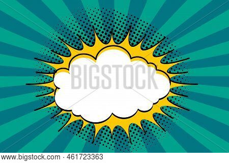 Explosion Turquoise. Colorful Cover Design. Vector Illustration. Stock Image.