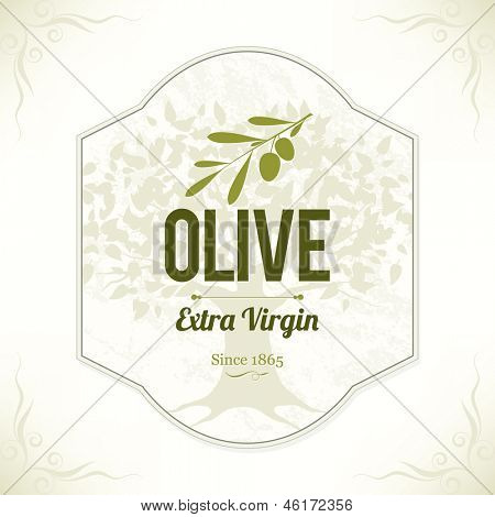 Progettazione di etichetta oliva