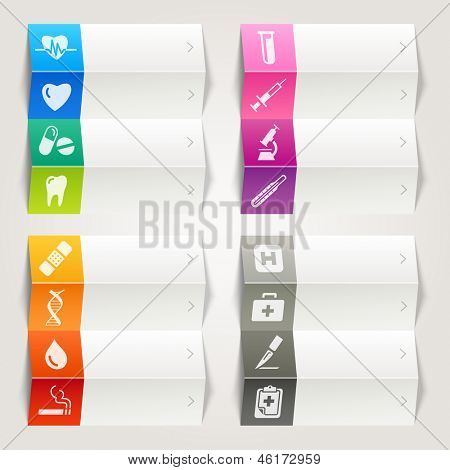 Regenbogen - Medizin- und Gesundheitswesen Symbole / Navigation Schablonen