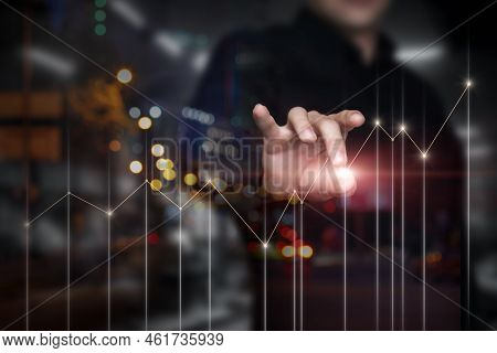 The Concept Of Financial Profit Growth During Trading.