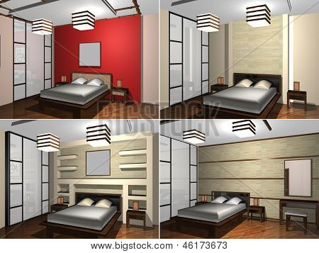 Quarto de criança, 3D rendering