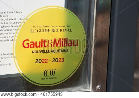 Bordeaux , Aquitaine  France - 08 31 2022 : Gault & Millau Logo Brand And Text Sign 2022 2023 Namepl