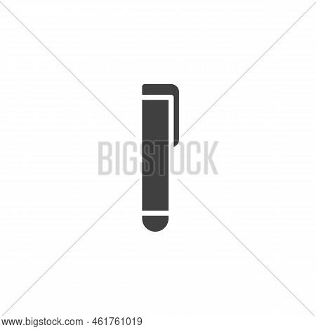 Phone Stylus Vector Icon. Filled Flat Sign For Mobile Concept And Web Design. Stylus Pen Glyph Icon.