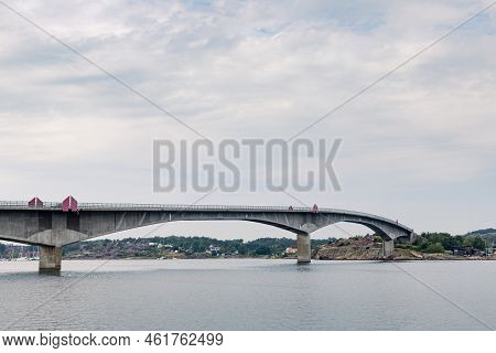 Marstrand, Sweden - August 18, 2022: Bridge Between Some Of The Small Islands On The Coastline Near 