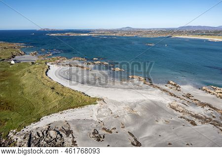 Aerial View Of Cloughcorr Beach On Arranmore Island In County Donegal, Republic Of Ireland