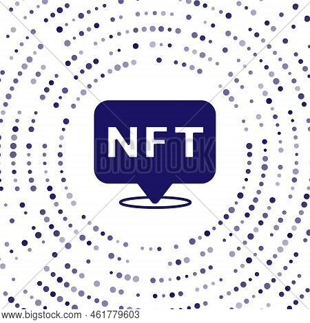 Blue Nft Digital Crypto Art Icon Isolated On White Background. Non Fungible Token. Abstract Circle R