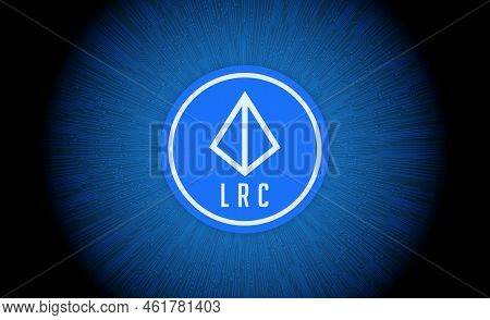 Loopring Virtual Currency Images. 3d Illustrations. Coin Logo