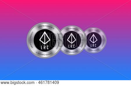 Loopring Virtual Currency Images. 3d Illustrations. Coin Logo