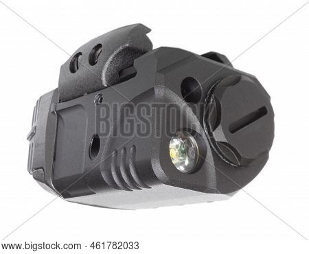 Weaponlight With A Laser Sight Built In Isolated On White