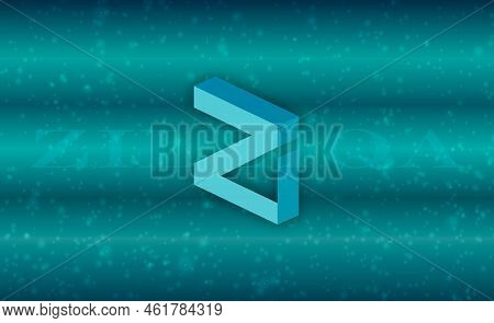Zilliqa-zil Virtual Currency Images. 3d Illustrations. Coin Logo