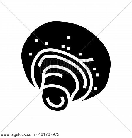 Champignon Fungi Mushroom Glyph Icon Vector. Champignon Fungi Mushroom Sign. Isolated Symbol Illustr