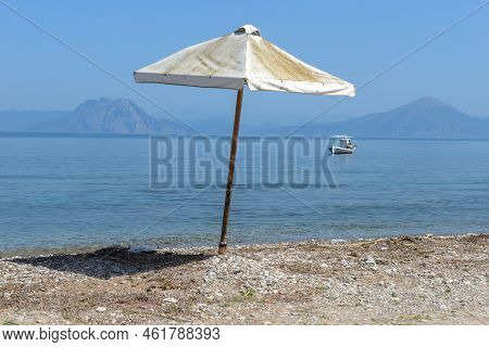 The Seafront At Kaminia Beach In Greece