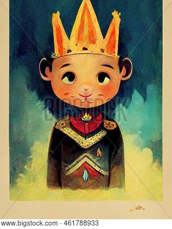 A Lion Prince In Children Book Art, Illustration - Children Book Fantasy