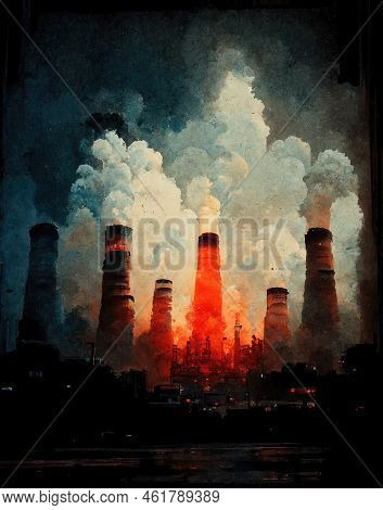 Industry Destroying The World, Energy Crisis - Concept