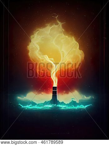 Energy Crisis Is Becoming A Dangerous Thunderstorm, Abstract Illustration - Concept