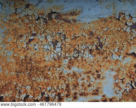 A Closeup Shot Of A Rusty Metal Surface. Corosion