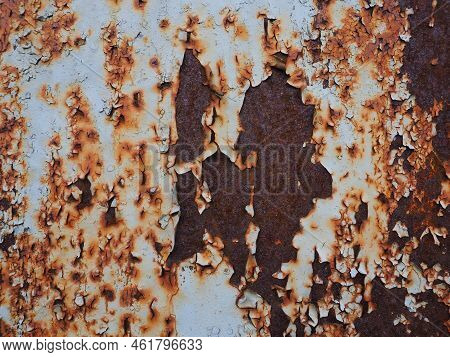 A Closeup Shot Of A Rusty Metal Surface. Corosion