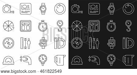 Set Line Measuring Cup, Protractor And Ruler, Hand Scale Spring Mechanical, Wrist Watch, Bathroom Sc