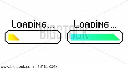 Set Loading Scale. Game Element. Interface Gui. Vector Illustration. Stock Image.