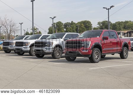 Fishers - Circa September 2022: Ford F-150 Roush Display At A Dealership. The Ford F150 Is Available