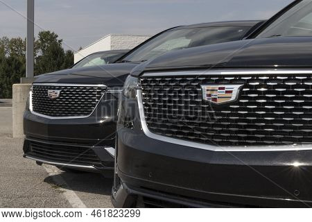 Fishers - Circa September 2022: Cadillac Car And Suv Display. Cadillac Is The Luxury Division Of Gen