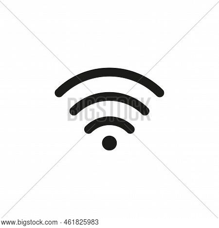 Wifi Icon In Flat Style. Cloud Technology. Communication, Internet Concept. Vector Illustration. Sto
