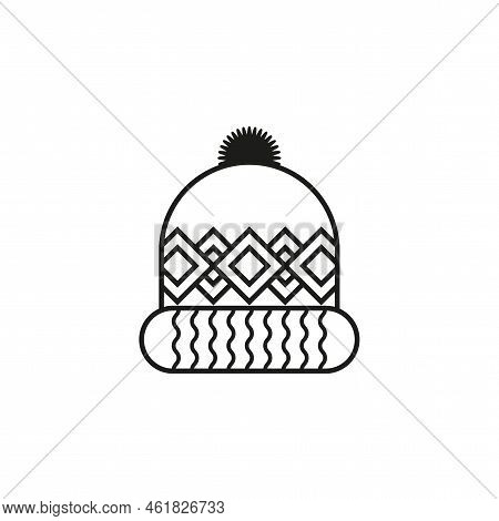 Winter Hat Icon. Vintage Hipster Illustration With Winter Hat Icon. Vector Illustration. Stock Image