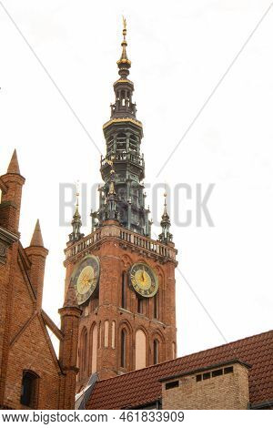 City Hall Medieval Gothic Saint Mary Cathedral Main City Hall At Dlugi Targ Square Ancient Architect