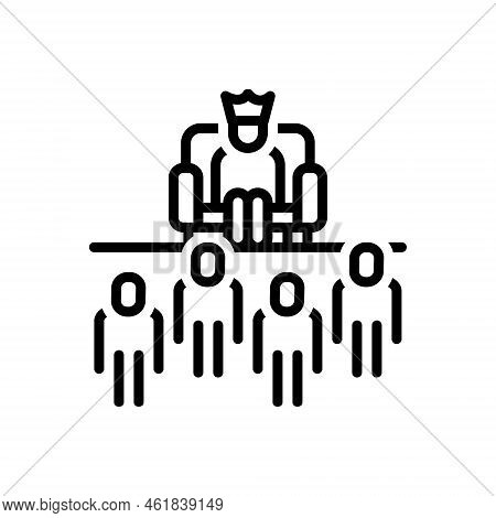 Black Line Icon For Privilege Prerogative Authority Entitlement Opportunity King Emperor Kingly Medi