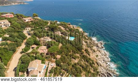 An Amazing Aerial View Of The Sardinian Coast.