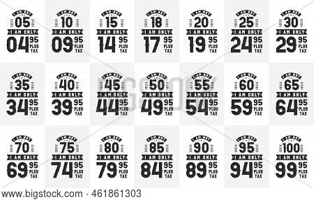 Birthday Design Bundle. Retro Vintage Birthday Typography Bundle. I'm Not 5, 10, 15, 10, 15, 18, 20,